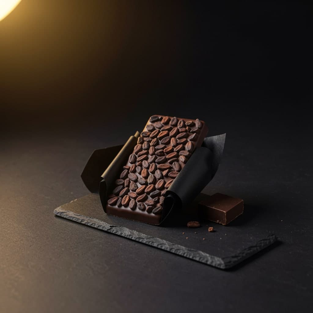 72% Dark Chocolate Bar with Cacao Nibs - View 1